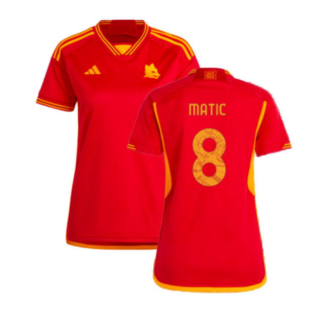 2023-2024 Roma Home Shirt (Ladies) (MATIC 8)-SoccerKits Hub | Buy Soccer Jerseys Online